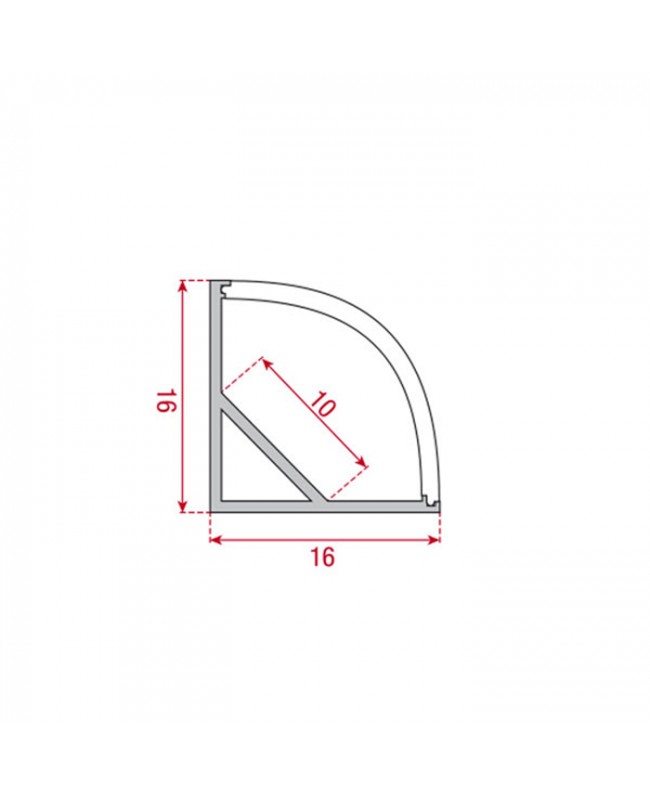 ARTECTA Profile Pro 6 Corner - Round Cover Zubehör für Strips & Tube lights