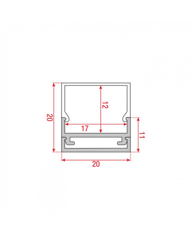 ARTECTA Profile Pro 11 Surface Accessori per strisce & luci a tubo
