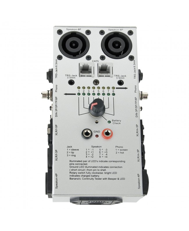 SHOWGEAR Cable Tester Pro Per i cavi audio Testacavi