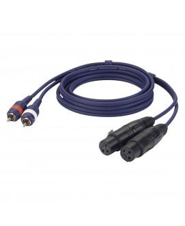 DAP FL25 - 2 RCA male L/R to 2 XLR/F 3P 1,5 m Cavi audio asimmetrici