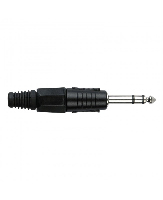 DAP 6.3 mm Jack Plug Stereo Black housing Black, Black Jack Cable Connectors