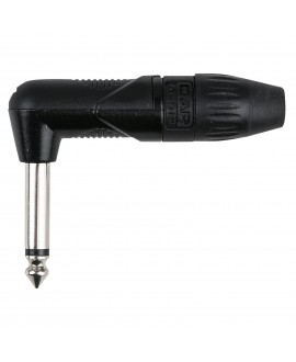 DAP 6.3 mm Right-angle Jack X-type Mono Alloggiamento nero - cappuccio finale nero Connettori volanti Jack