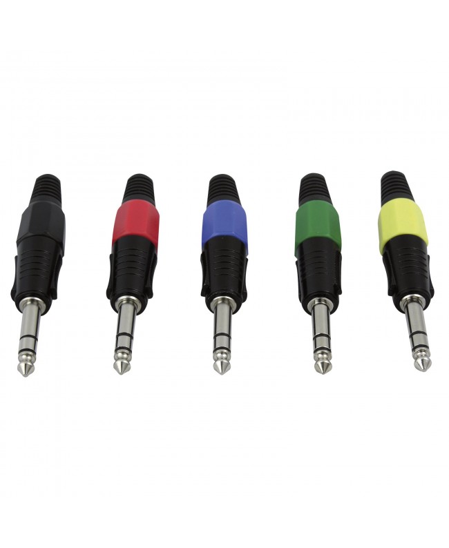 DAP 6.3 mm Jack Plug Stereo Black housing Black, Black Jack Cable Connectors