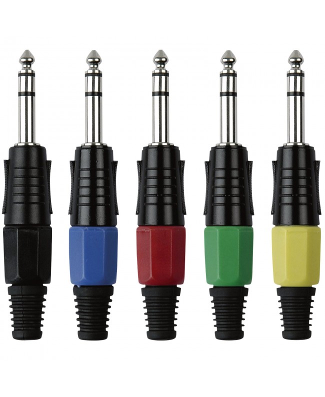 DAP 6.3 mm Jack Plug Stereo Black housing Black, Black Jack Cable Connectors