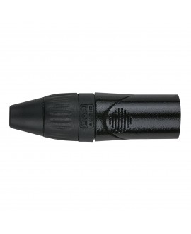 DAP XLR 3P X-type - male Alloggiamento nero - cappuccio finale nero Connettori volanti XLR