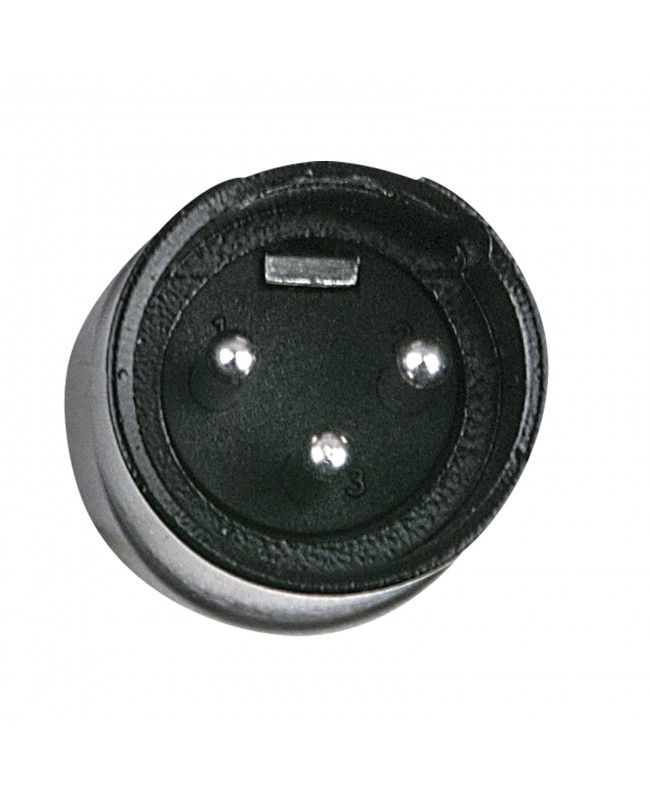 DAP XLR 3P X-type - male Alloggiamento nero - cappuccio finale nero