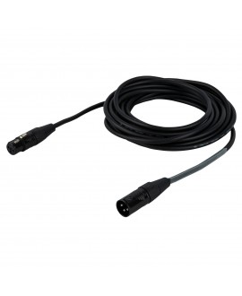 DAP FLR09 - DMX/AES-EBU XLR/M 3P to XLR/F 3P 3 m - Silver plated DMX Cables