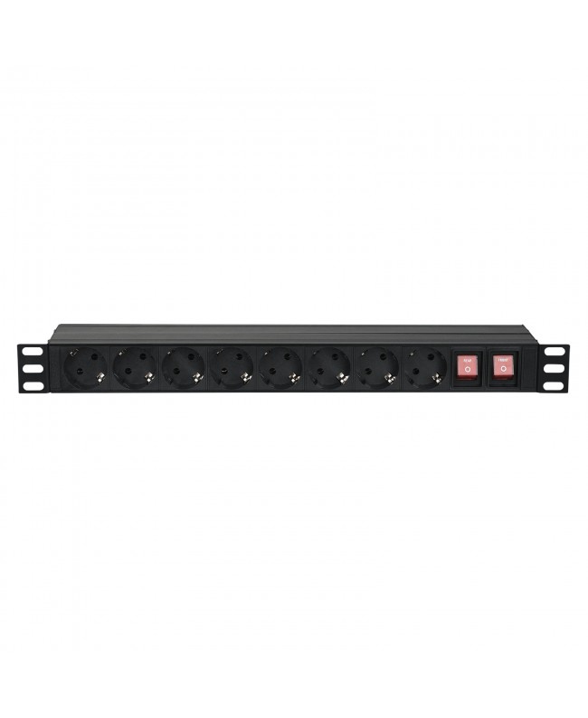 SHOWGEAR 19 1U Main Power Strip 16 Controllo anteriore e posteriore Ciabatte 19"