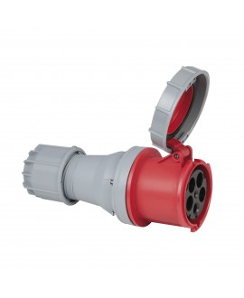 PCE CEE 125 A/400 V 5P Plug Female Red CEE Kabelsteckverbinder