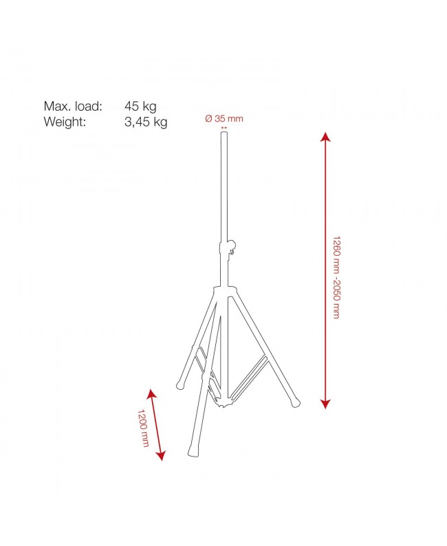 SHOWGEAR Mammoth Speaker Stand Boxen Stative