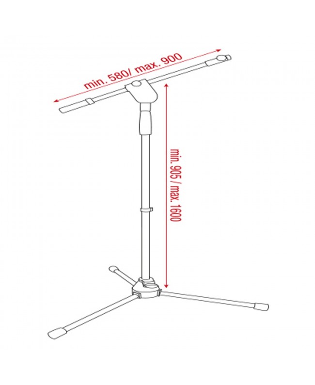 SHOWGEAR Supporto telescopico per microfono - Ergo 1 Supporti da pavimento