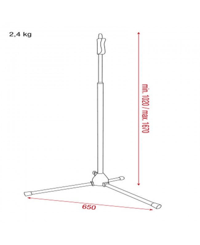SHOWGEAR Microphone Stand - Quick Lock Bodenstative