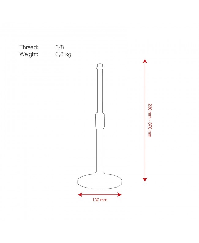 SHOWGEAR Desk Microphone Stand Tischstative