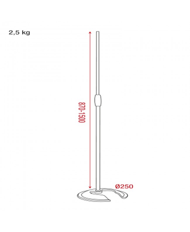 SHOWGEAR Microphone Stand Bodenstative