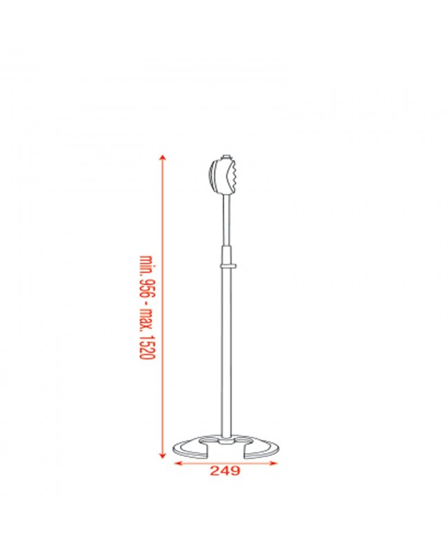 SHOWGEAR Stand per microfono con sistema Quick Lock Supporti da pavimento