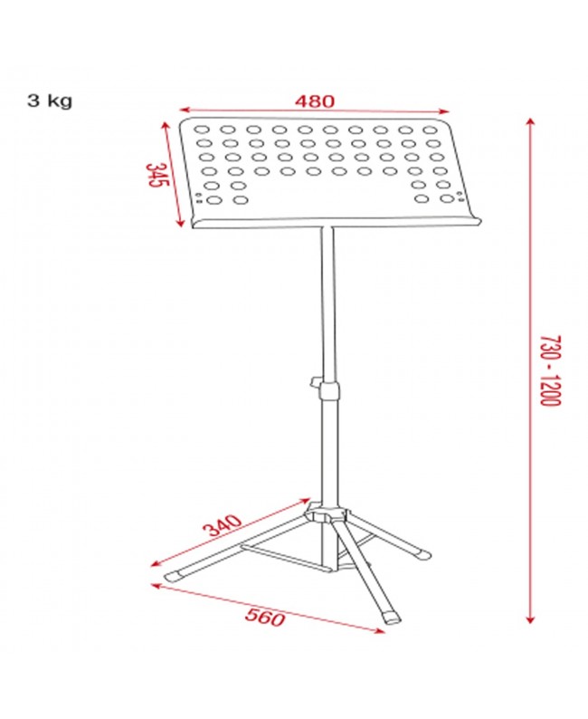 SHOWGEAR Music Stand - Pro Notenständer
