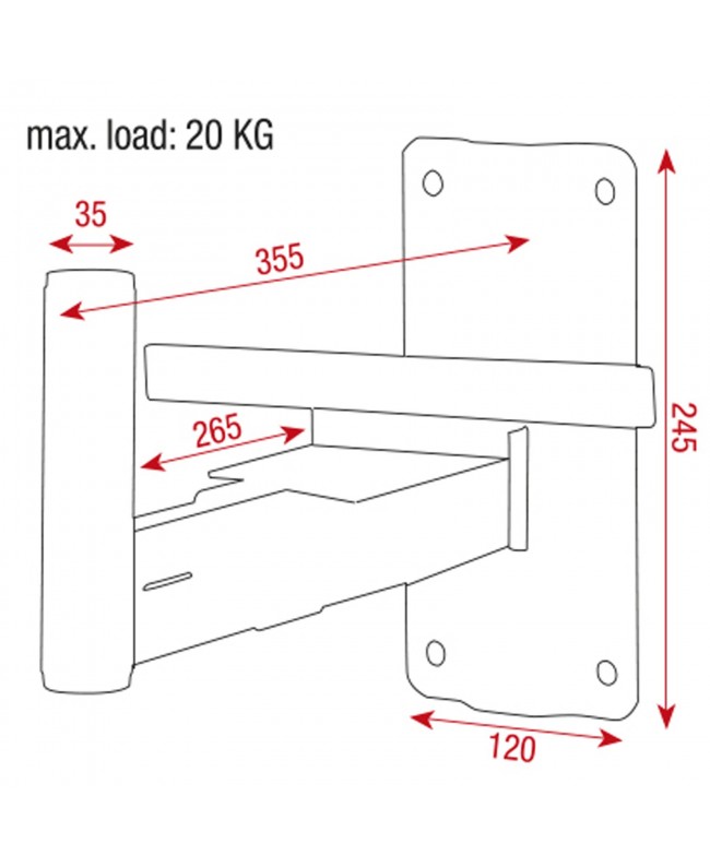 SHOWGEAR Speaker Wall Bracket Wall Brackets