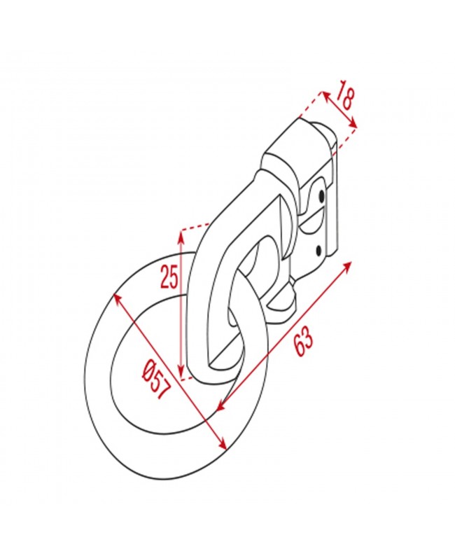 SHOWGEAR Anello di sospensione con doppio perno Flyware