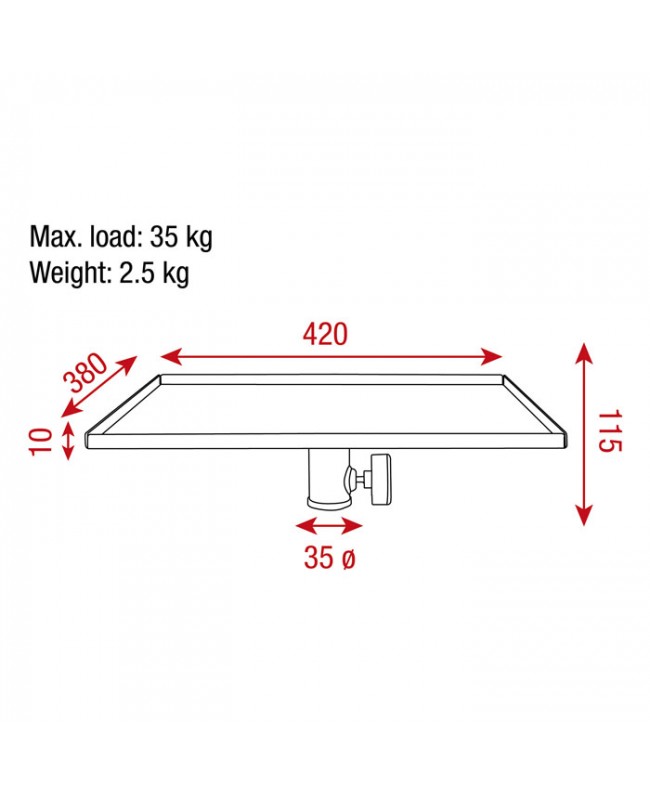 SHOWGEAR Carrello per supporto da 35 mm Accessori