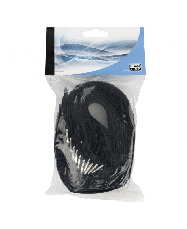 SHOWGEAR Hook and Loop Fastener 400 x 40 mm - Black - Set of 10 Kabelbinder