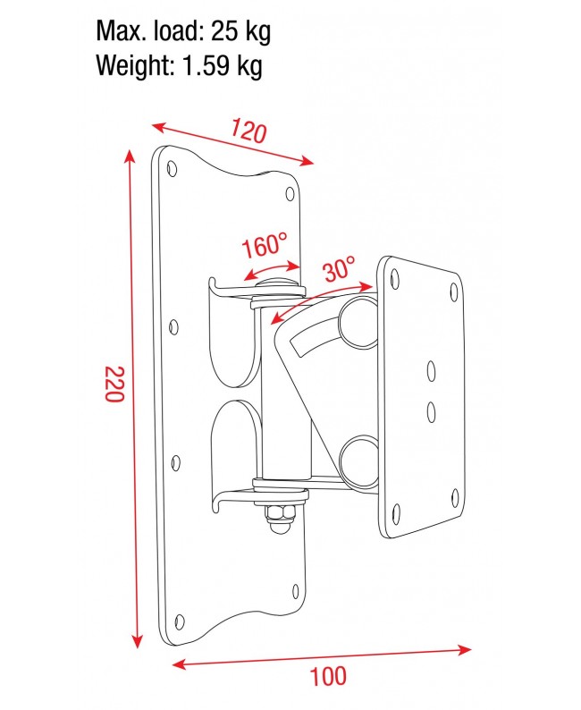 SHOWGEAR Speaker Wall Mount Wall Brackets