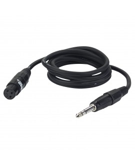 DAP FL03 - bal. XLR/F 3P to Jack stereo 6 m Balanced Cables