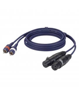DAP FL25 - 2 RCA male L/R to 2 XLR/F 3P 3 m Cavi audio asimmetrici