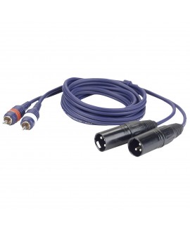 DAP FL26 - 2 RCA male L/R to 2 XLR/M 3P Cavi audio asimmetrici