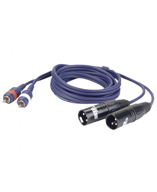 DAP FL26 - 2 RCA male L/R to 2 XLR/M 3P 3 m Cavi audio asimmetrici