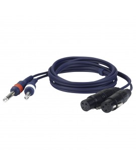 DAP FL43 - 2 unbal. Jack mono L/R to 2 XLR/F 3P 3 m Cavi sbilanciati