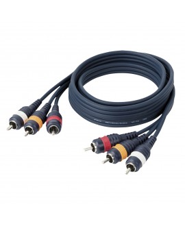 DAP FL47 - 2 x RCA + 1 x Digital cable 3,0m Cavi audio asimmetrici