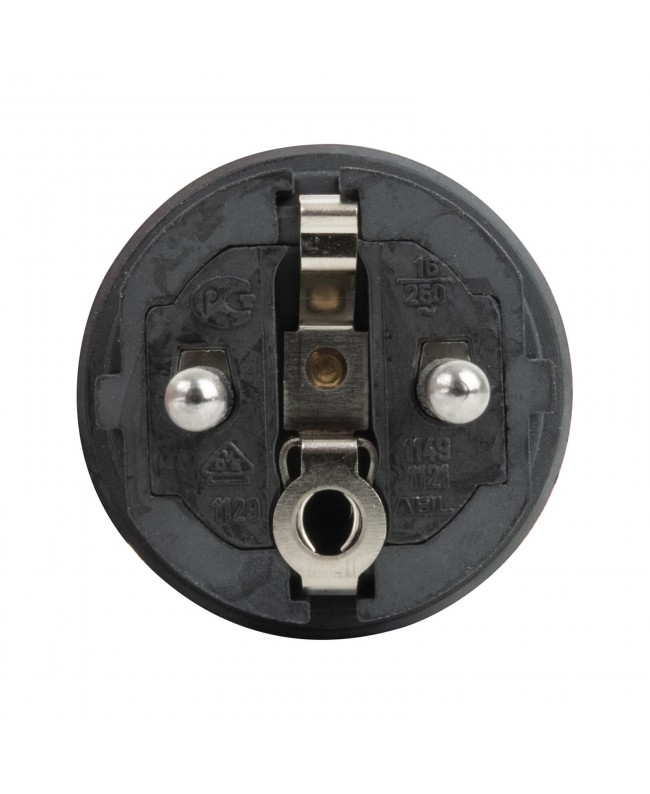 ABL Rubber Schuko Connector Male 240 V - CEE 7/VII SCHUKO Cable Connectors
