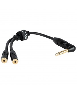 DAP FLA5 - da jack stereo maschio ad angolo retto a 2 mini-jack stereo femmina