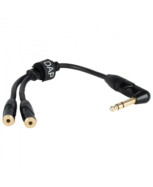DAP FLA5 - da jack stereo maschio ad angolo retto a 2 mini-jack stereo femmina