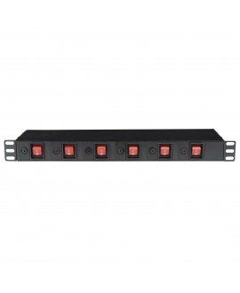 SHOWGEAR 19 1U Socketstrip 6 zones 19" Steckleisten