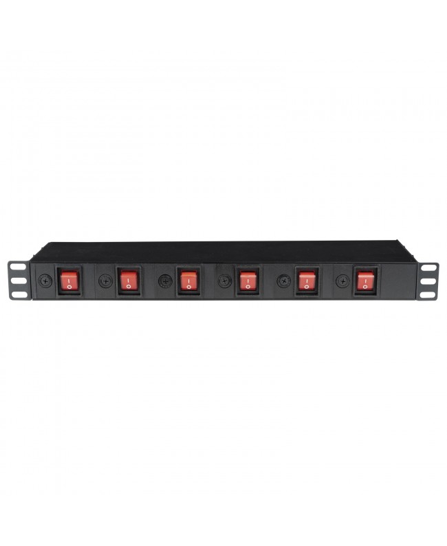SHOWGEAR 19 1U Socketstrip 6 zones 19" Steckleisten