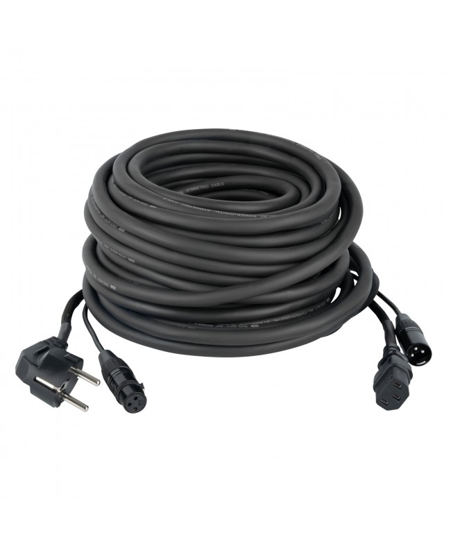 DAP FP08 - Schuko/XLR F - IEC/XLR M - Audio / Power 10 m - nero Cavi ibridi alimentazione & segnale audio