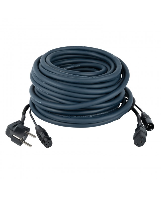 DAP FP08 - Schuko/XLR F - IEC/XLR M - Audio / Power 10 m - blu Cavi ibridi alimentazione & segnale audio