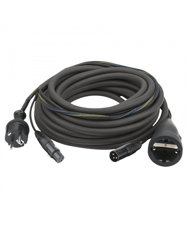 DAP FP09 - Schuko/XLR F - Schuko/XLR M - Audio / Power 10 m - nero Cavi ibridi alimentazione & segnale audio