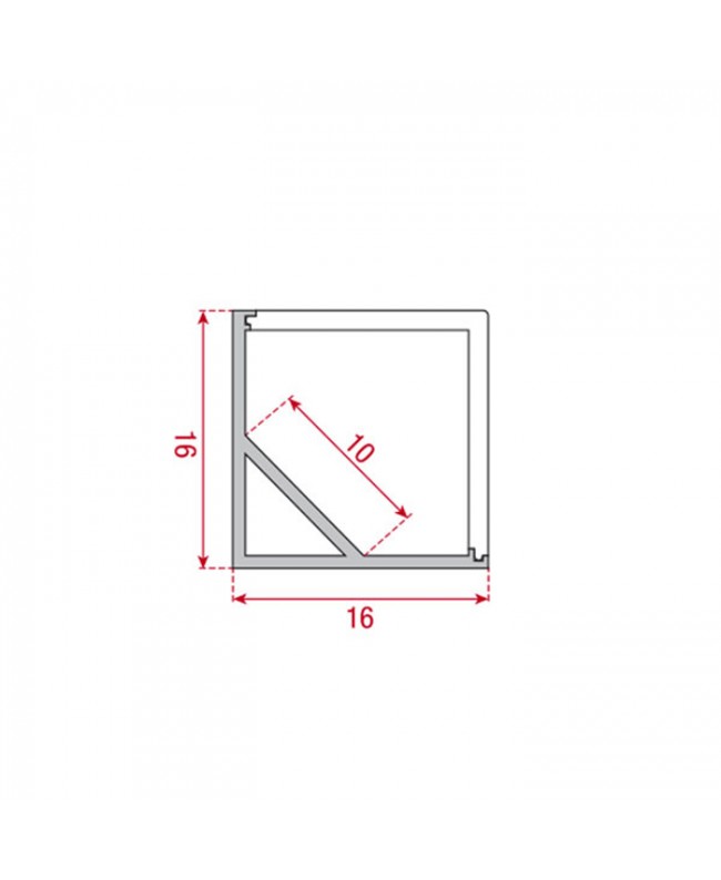 ARTECTA Profilo Pro 5 Angolo - Coperchio quadrato Accessori per strisce & luci a tubo