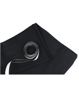 SHOWGEAR Stage Skirt Stagemolton 320 g/m² Black - 600 x 100 cm (W x H) - unpleated Molton & Stage Fabrics