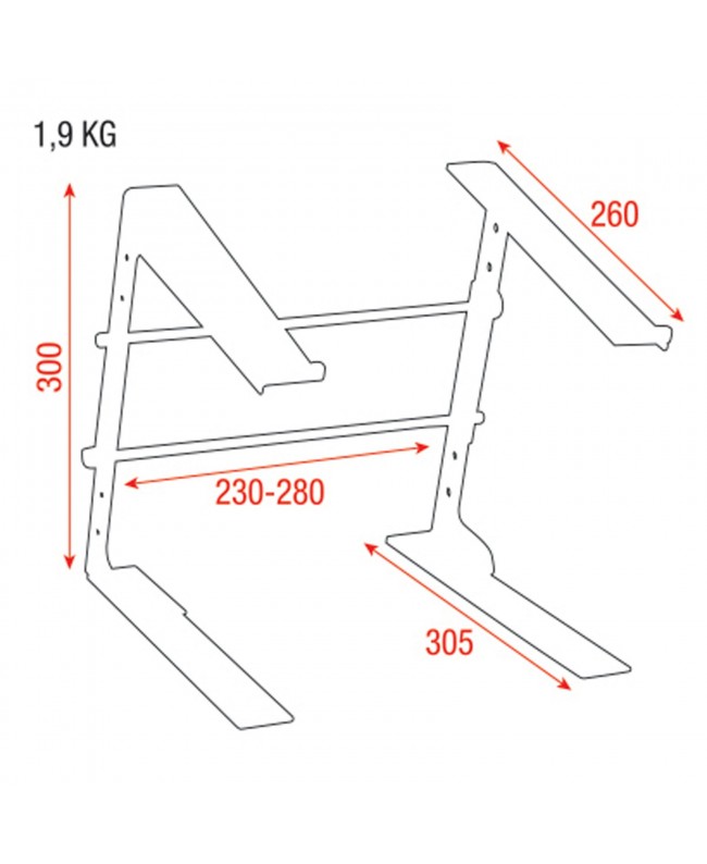 SHOWGEAR Laptop Stand Acciaio Supporti per portatile