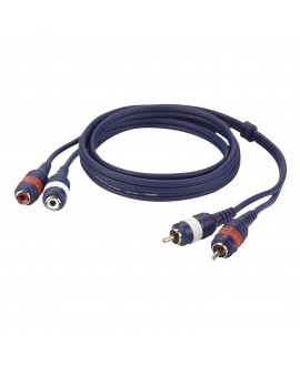 DAP FL27 - 2 RCA male L/R to 2 RCA female L/R 1,5 m Cavi audio asimmetrici