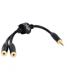 DAP FLA5 - male stereo mini-jack to 2 female stereo mini-jack 0.3 m, black