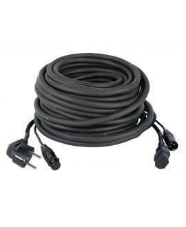 DAP FP08 - Schuko/XLR F - IEC/XLR M - Audio / Power 20 m, Black