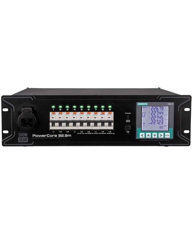 SHOWGEAR PowerCore 32.9m 1 + 9x Schuko + 1x Multipin H16