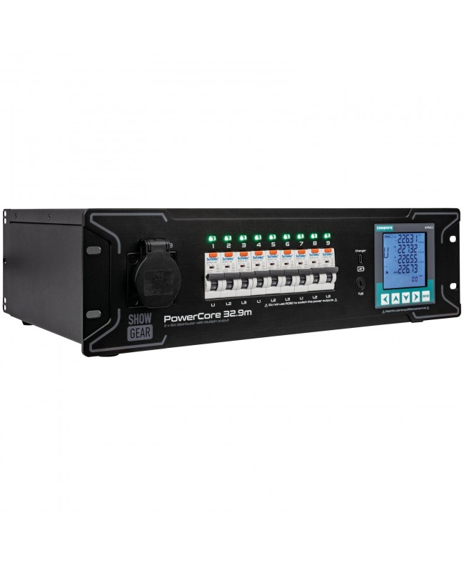SHOWGEAR PowerCore 32.9m 1 + 9x Schuko + 1x Multipin H16