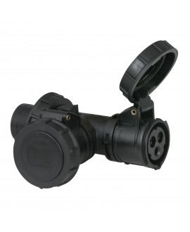 PCE T-connect 2 Way 16/3 - Plug 16/3 CEE IP67 Adapters