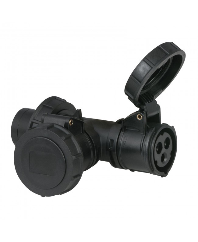 PCE T-connect 2 Way 16/3 - Plug 16/3 CEE IP67 Adapters