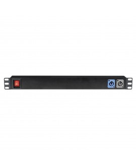 SHOWGEAR 19 1U Socketstrip 7 With powerCON input 19" Steckleisten
